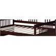 Dorel Living Morgan Full Wood Daybed in Espresso Chocolate