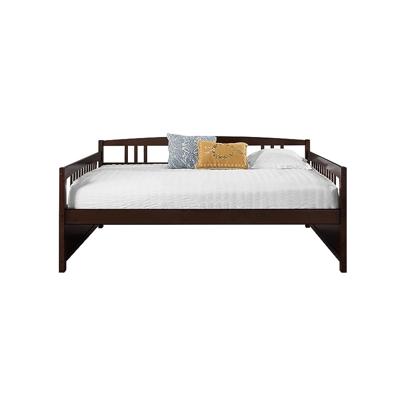 Dorel Living Morgan Full Wood Daybed in Espresso Chocolate