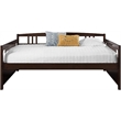 Dorel Living Morgan Full Wood Daybed in Espresso Chocolate