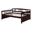 Dorel Living Morgan Full Wood Daybed in Espresso Chocolate