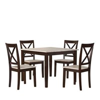 5 Piece Faux Marble Top Counter Height Dining Set - DA7241 5 Piece Faux Marble Top Counter Height Dining Set - DA7241