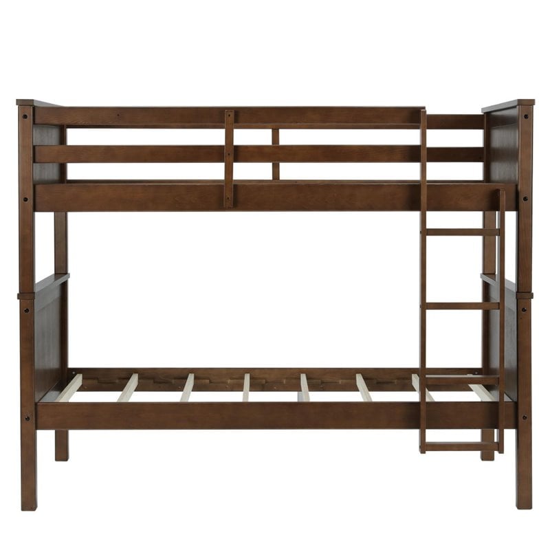 Twin over Twin Bunk Bed in Mocha - DL1008BB