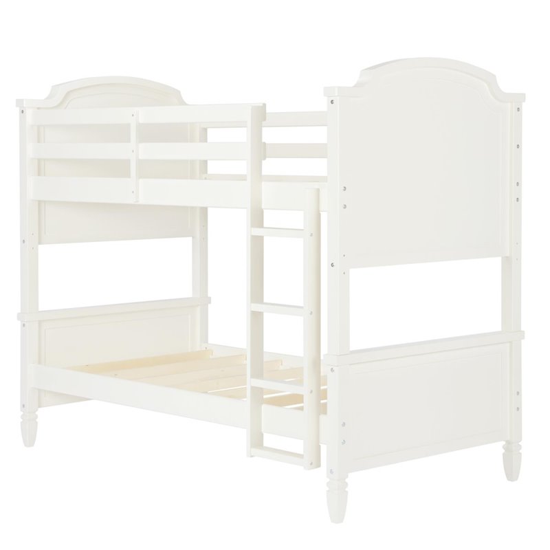 Dorel Living Vivienne Twin over Twin Bunk Bed in White DL1010BB