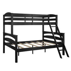 dorel living brady twin over full bunk bed in black