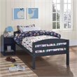 Dorel Living Brady Twin over Full Bunk Bed in Graphite Blue