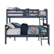 Dorel Living Brady Twin over Full Bunk Bed in Graphite Blue