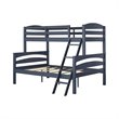 Dorel Living Brady Twin over Full Bunk Bed in Graphite Blue