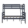 Dorel Living Brady Twin over Full Bunk Bed in Graphite Blue