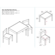 Baby Relax Hunter 3 Piece Table and Chair Set in Gray