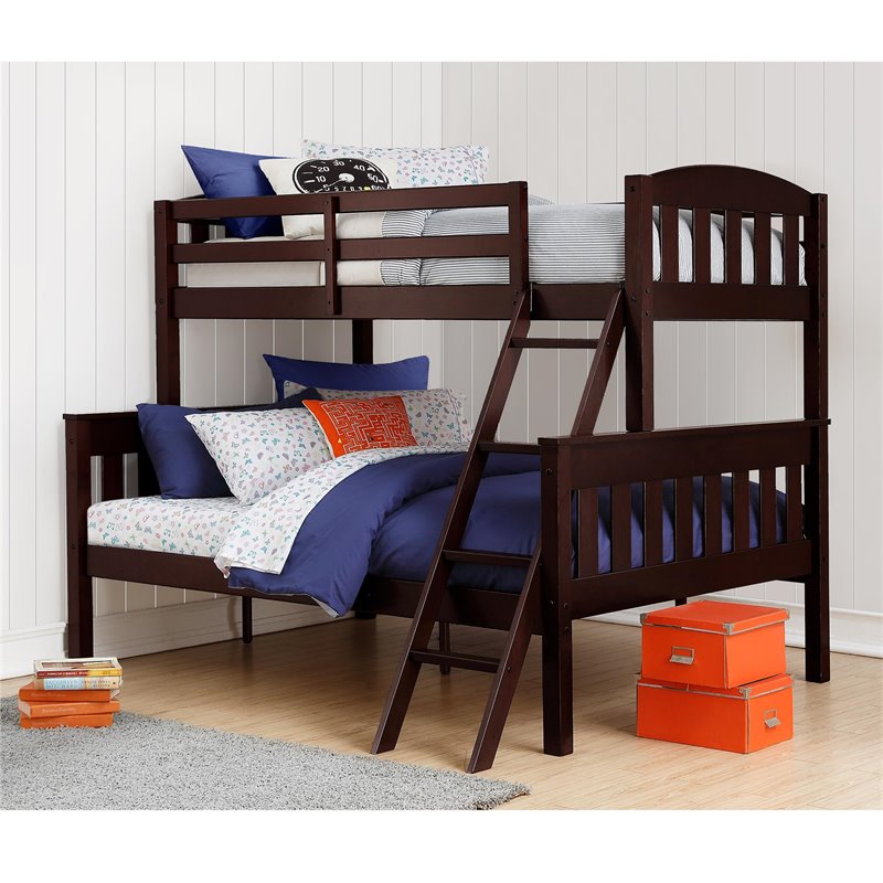 Dorel Living Airlie Twin Over Full Bunk Bed In Espresso 325 43 Dorel Living Airlie Twin Over Full Bunk Bed In Espresso 2 Of 6