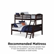 Dorel Living Airlie Twin over Full Bunk Bed in Espresso