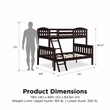 Dorel Living Airlie Twin over Full Bunk Bed in Espresso