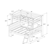Dorel Living Airlie Twin over Full Bunk Bed in Espresso