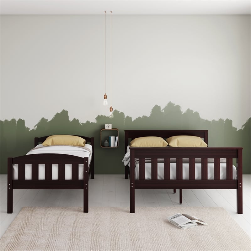 Dorel Living Airlie Twin over Full Bunk Bed in Espresso