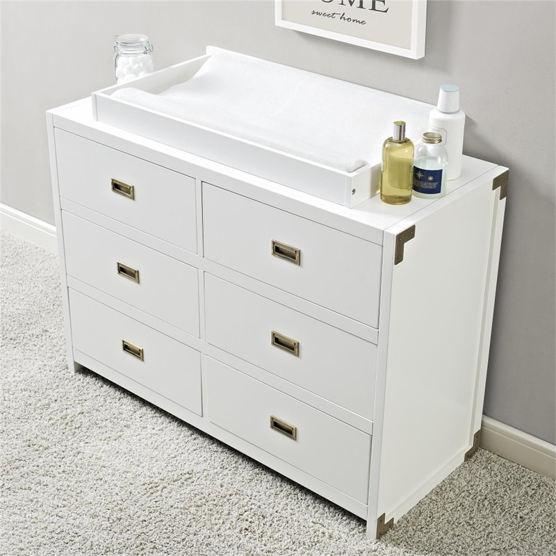 Baby Relax Miles Changing Table Tray In Classic White Da7319 2ws