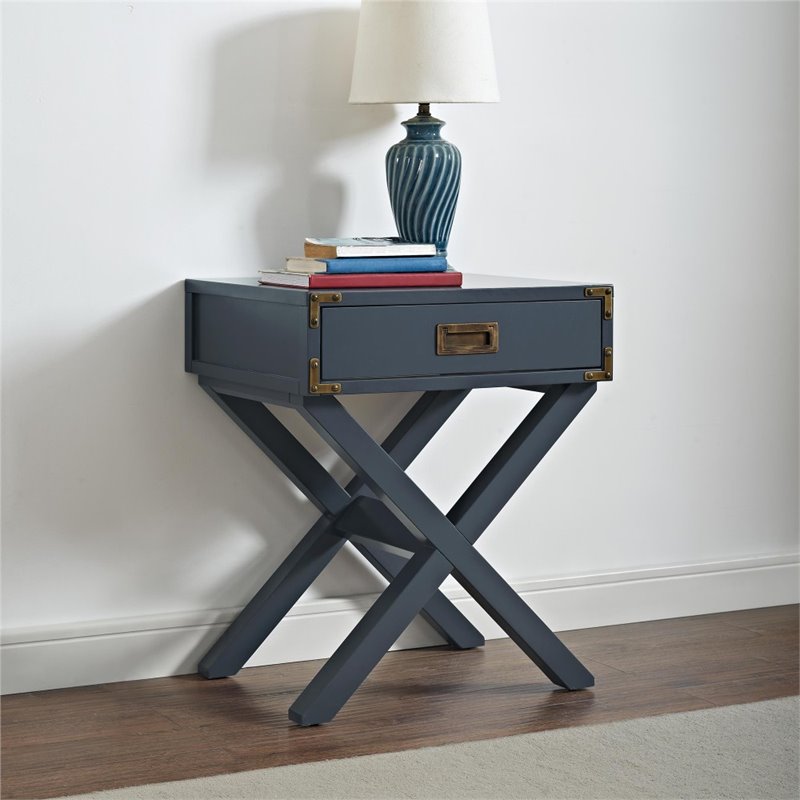 Baby Knightly Wyatt Nightstand In Graphite Blue Da1526 7bl