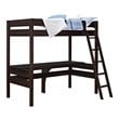 Dorel Living Harlan Twin Loft Bed with Desk in Espresso