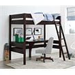 Dorel Living Harlan Twin Loft Bed with Desk in Espresso
