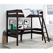 Dorel Living Harlan Twin Loft Bed with Desk in Espresso