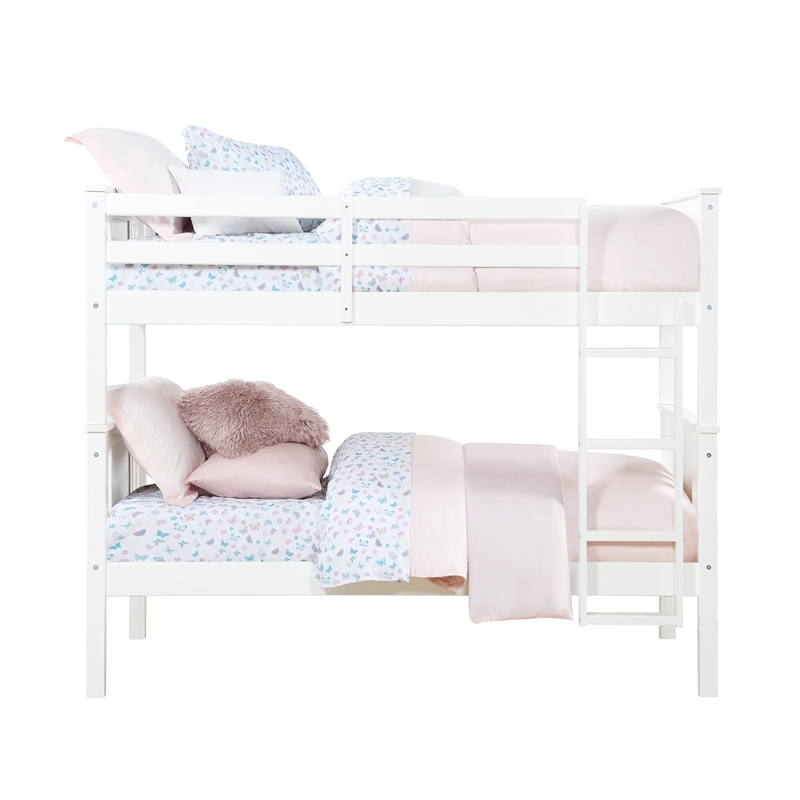 Dorel Living Dylan Twin Bunk Bed in White