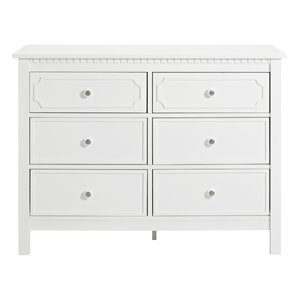 baby relax rivers 6 drawer dresser in pure white