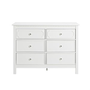baby relax rivers 6 drawer dresser in pure white