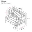 Dorel Living Airlie Twin Over Full Bunk Bed in Slate Gray