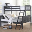 Dorel Living Airlie Twin Over Full Bunk Bed in Slate Gray
