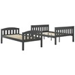 Dorel Living Airlie Twin Over Full Bunk Bed in Slate Gray