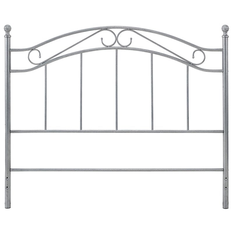 Dorel Living Winnie Queen Metal Spindle Headboard in Pewter