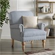 Dorel Living Jaya Accent Chair in Blue Stripe