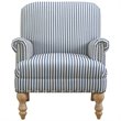 Dorel Living Jaya Accent Chair in Blue Stripe