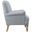 Dorel Living Jaya Accent Chair in Blue Stripe