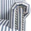 Dorel Living Jaya Accent Chair in Blue Stripe