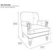 Dorel Living Jaya Accent Chair in Blue Stripe