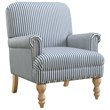 Dorel Living Jaya Accent Chair in Blue Stripe