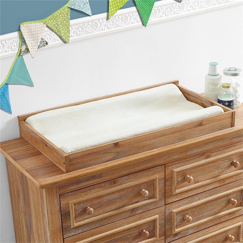 wood changing table topper