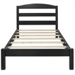 Dorel Living Braylon Twin Kids Slat Bed in Black