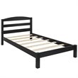 Dorel Living Braylon Twin Kids Slat Bed in Black