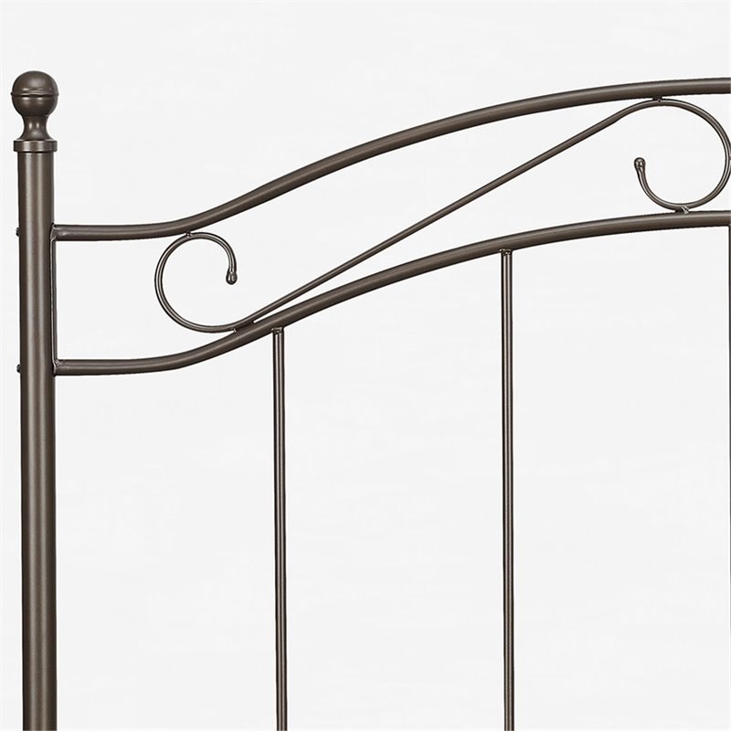 Dorel Living Winnie Full Queen Metal Spindle Headboard in Bronze