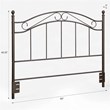 Dorel Living Winnie Full Queen Metal Spindle Headboard in Bronze