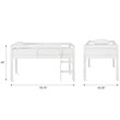 Dorel Living Milton Traditional Wood Twin Junior Loft Bed in White