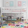 Dorel Living Milton Traditional Wood Twin Junior Loft Bed in White