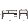 Dorel Living Milton Twin Junior Loft Bed in Espresso