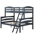 Dorel Living Brady Traditional Wood Twin Over Full Bunk Bed in Gray