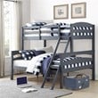 Dorel Living Brady Traditional Wood Twin Over Full Bunk Bed in Gray