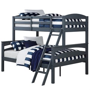 dorel living brady twin over full bunk bed in gray