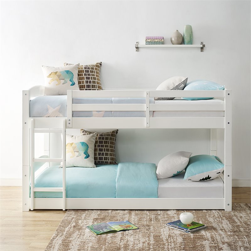 Dorel Living Sierra Twin Over Twin Bunk Bed in White