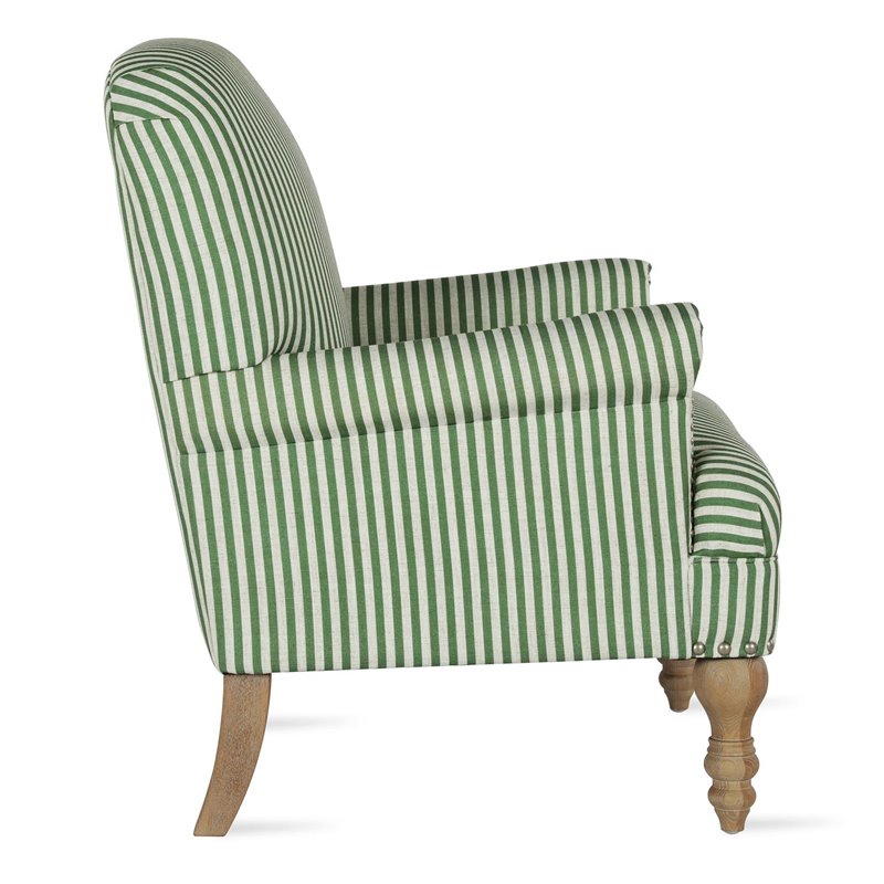 Dorel Living Jaya Accent Chair in Green Stripe