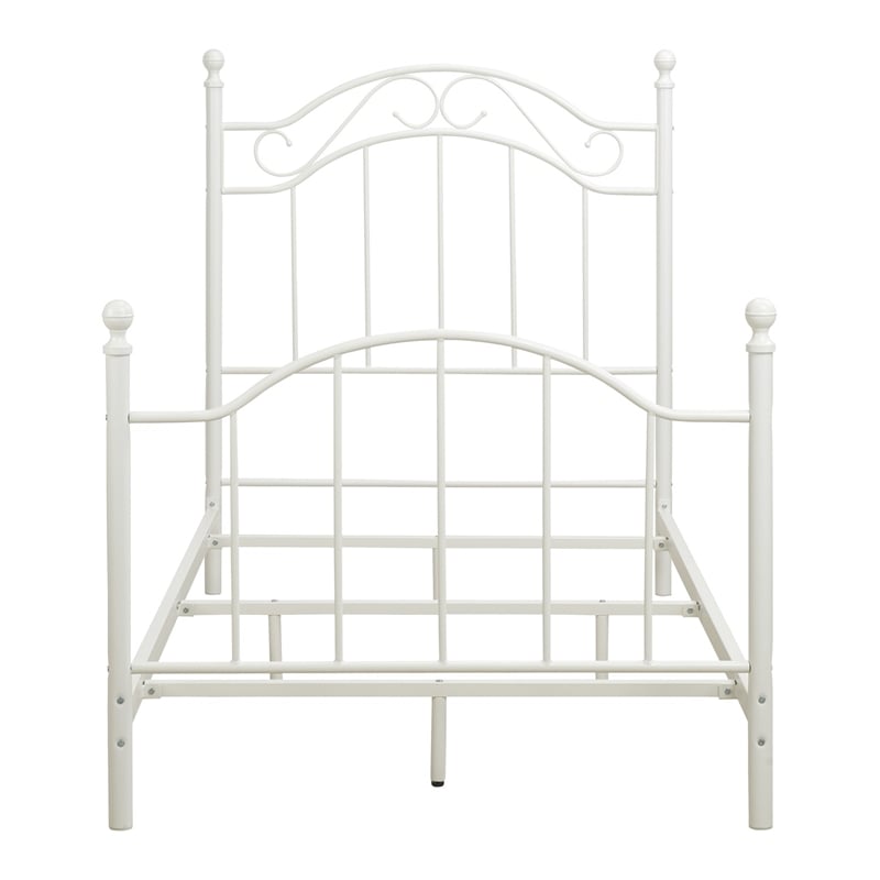 Dorel Living Winnie Twin Metal Bed in White
